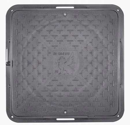 WŁAZ PE KWADRAT SZARY