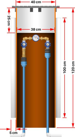  Studnia 400/1200S + zestaw przyłączeniowy 3/4 + teflon