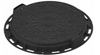 Właz okrągły czarny 600 kl. A15 H80 zamek zawias