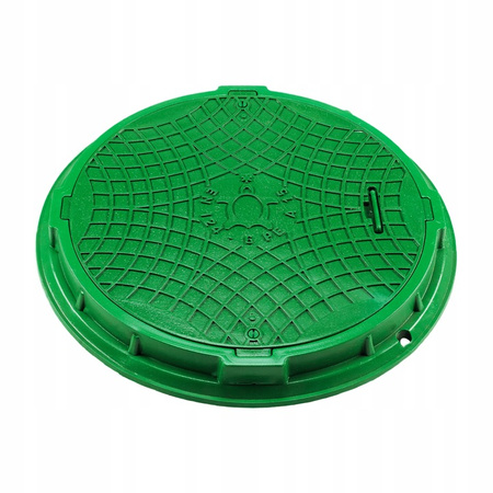 Właz polimerowy ZIELONY A15/600mm + zamek ECO