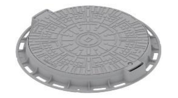 Właz V PP, okrągły,A15  szary 800/800 H 82 mm