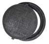 Właz V CO,okrągły, A15 czarny 750/750  H75 mm