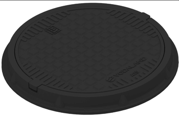 Właz V CO,okrągły, A15 czarny 750/750  H75 mm