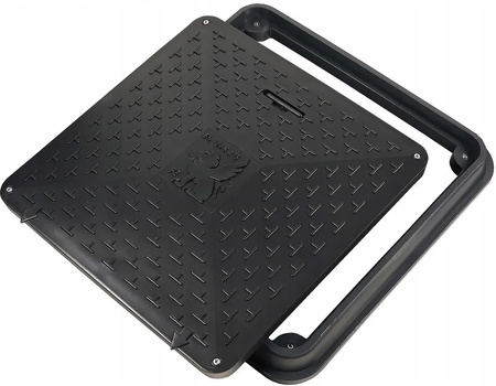 Właz PE kwadratowy 700 CZARNY