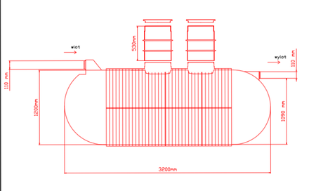 Oczyszczalnia 3000l + tunele