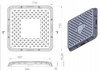 Właz PE kwadratowy 700 ZIELONY