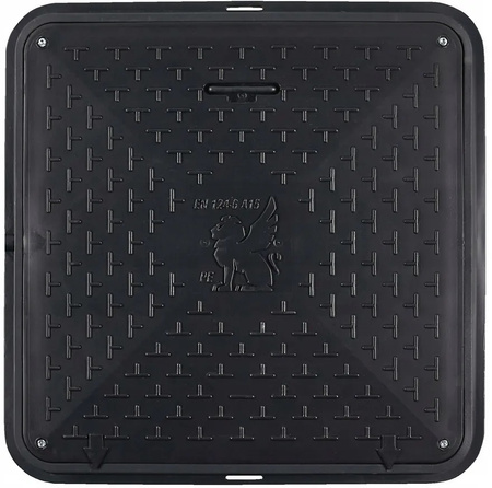 Właz PE kwadratowy 700 CZARNY