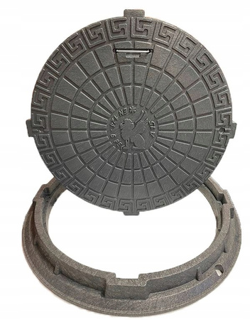 Właz polimerowy SZARY 60/78 + zamek