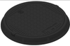 Właz V CO,okrągły, A15 czarny 750/750  H75 mm