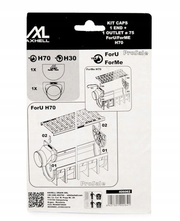 ForU70 - zestaw dwóch ścianek odwod. z odpływem