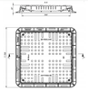 Właz V CO, kwadrat, A15 czarny 680/680 H80