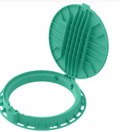 Właz V PP, okrągły,A15 zielony 800/800 H 82 mm