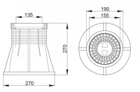 Skrzynka zasuwy z wiekiem żeliwnym