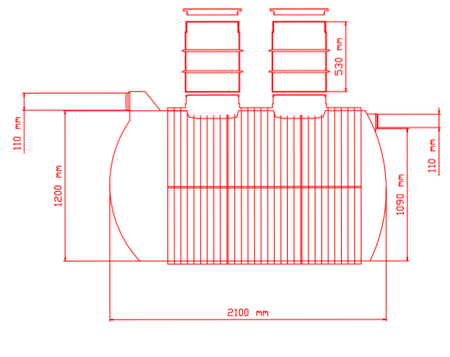 Oczyszczalnia septic 1800l+tunele