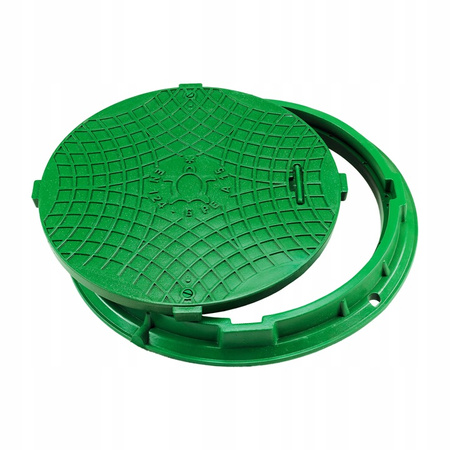 Właz polimerowy ZIELONY A15/600mm + zamek ECO