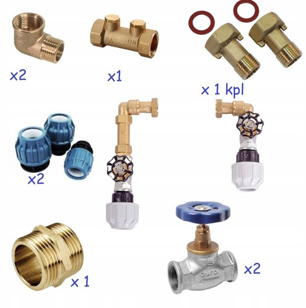 Studnia 400/1500 S + zestaw przyłączeniowy 3/4