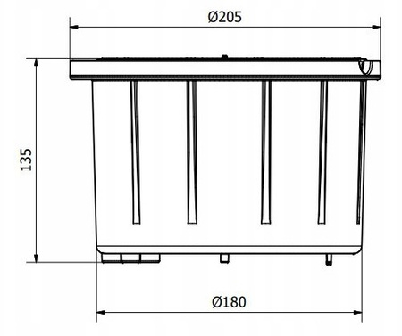 Studzienka poboru wody z zaworem 3/4 POMARAŃCZOWA