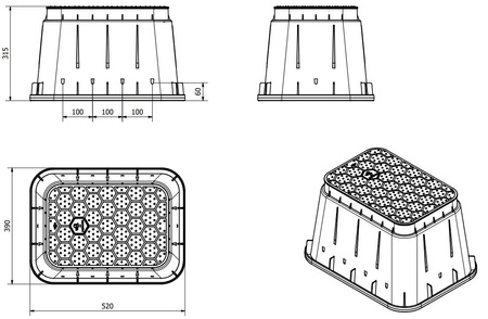 Studzienka zaworowa STANDARD brązowa