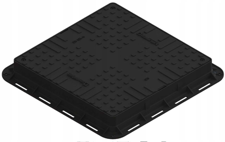 Właz V CO, kwadrat, A15 czarny 680/680 H80