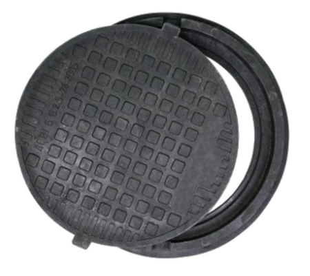 Właz V CO,okrągły, A15 czarny 750/750 H75 mm