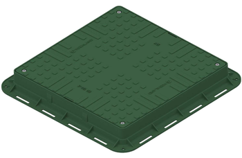 Właz V CO, kwadrat, A15 zielony 680/680 H80
